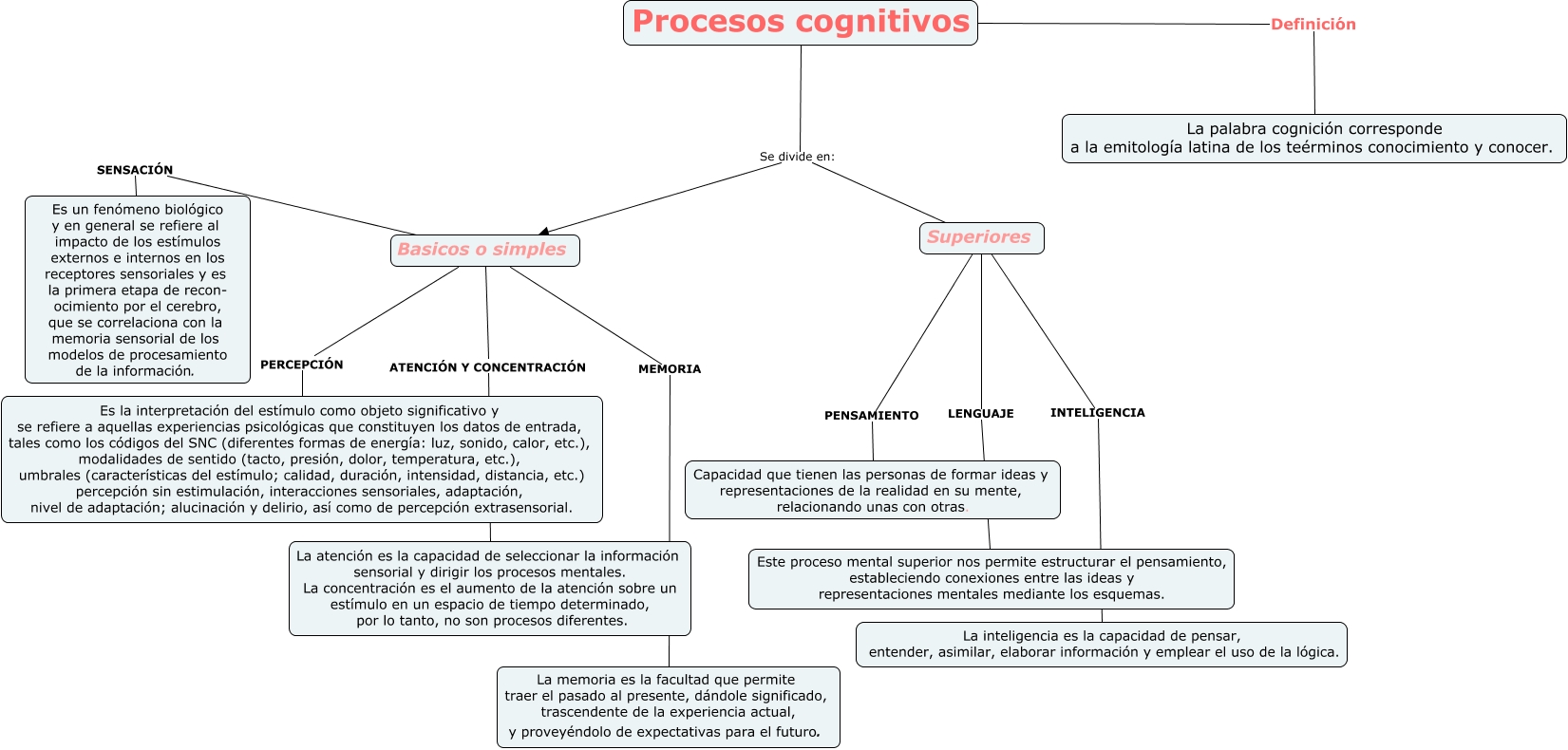 Procesos Cognitivos Division De Los Procesos Cognitivos 2726